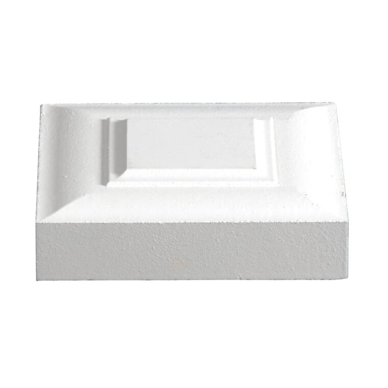 1" x 3-3/4" Square Medium Density Fibreboard Primed Victorian Corner Block Moulding