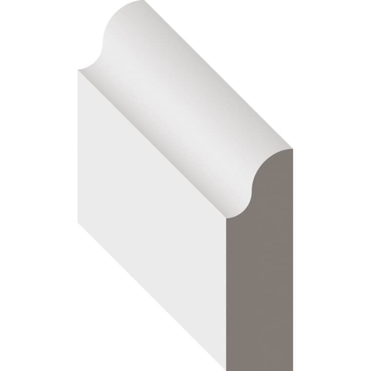 7/16" x 1-3/16" Finger Jointed Pine Primed Colonial Stop Moulding, by Linear Foot