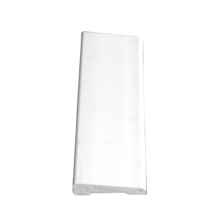 3/8" x 2-1/8" 7' White PVC Bevelled Casing Moulding