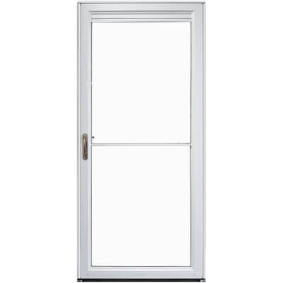 Retractable Aluminum Storm Door, 36 X 80 Sliding Screen Door