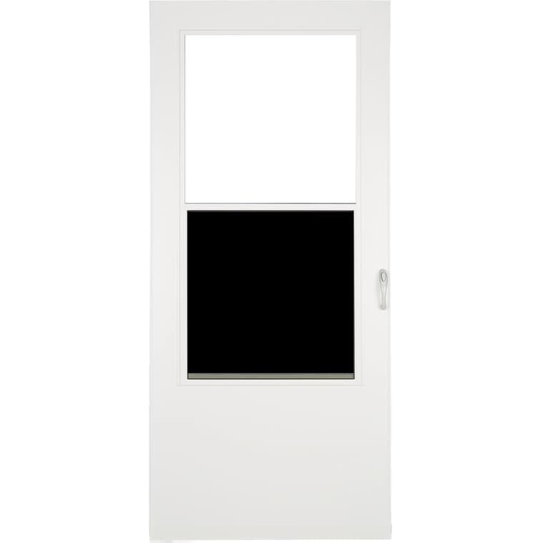 32" X 81" ValueCore Single Vent Midview Woodcore Storm Door - White