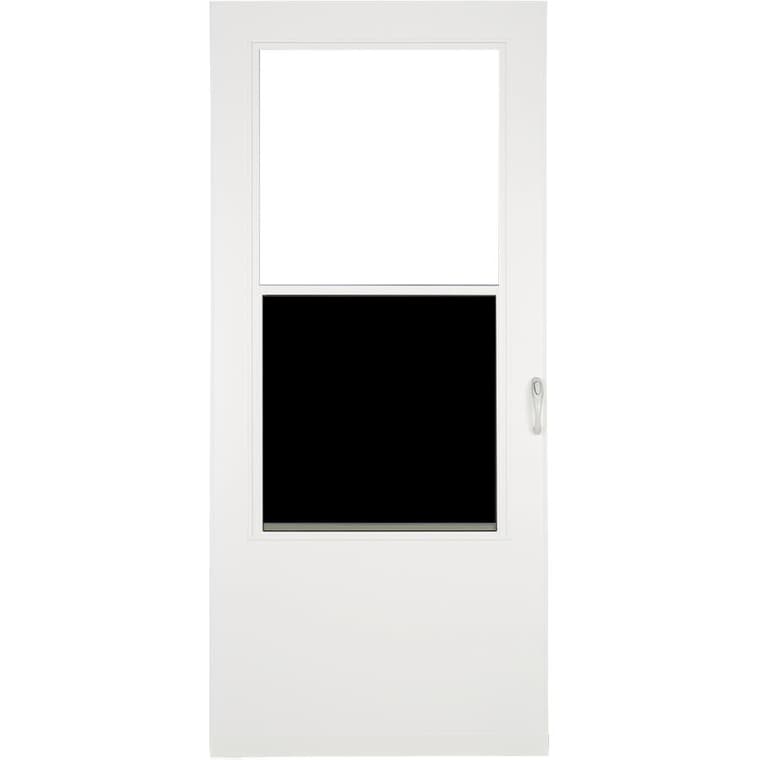 36" X 81" ValueCore Single Vent Midview Woodcore Storm Door - White