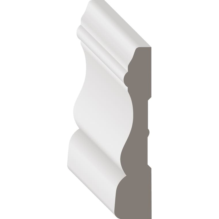 Moulure d'encadrement coloniale en PVC de 5/8 po x 2-3/4 po x 8 pi, blanc