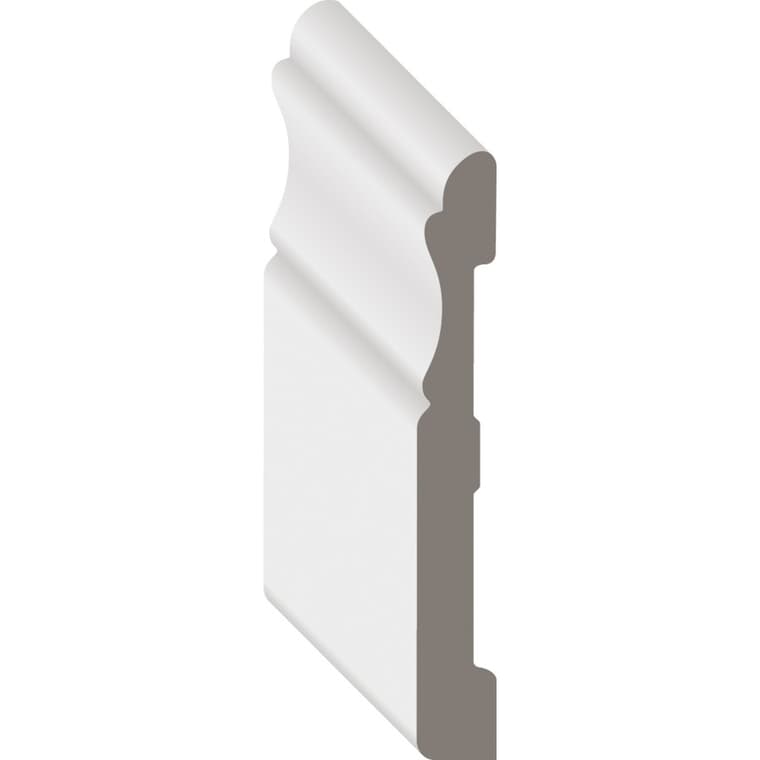 3/8" x 2-15/16" x 8' White PVC Colonial Baseboard Moulding