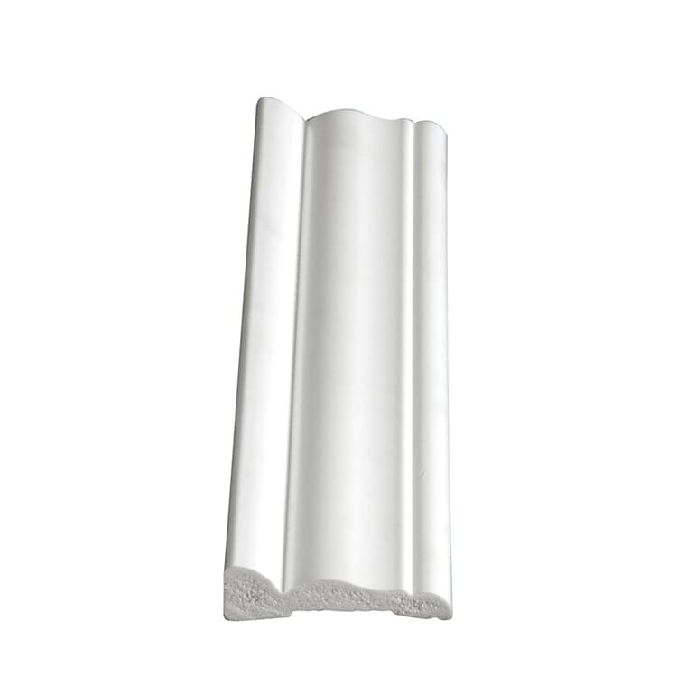 9/16" x 2-1/8" x 7' White PVC Colonial Casing Moulding