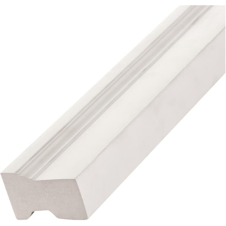 Moulure à brique en PVC de 1-1/4 po x 2 po x 8 pi, blanc