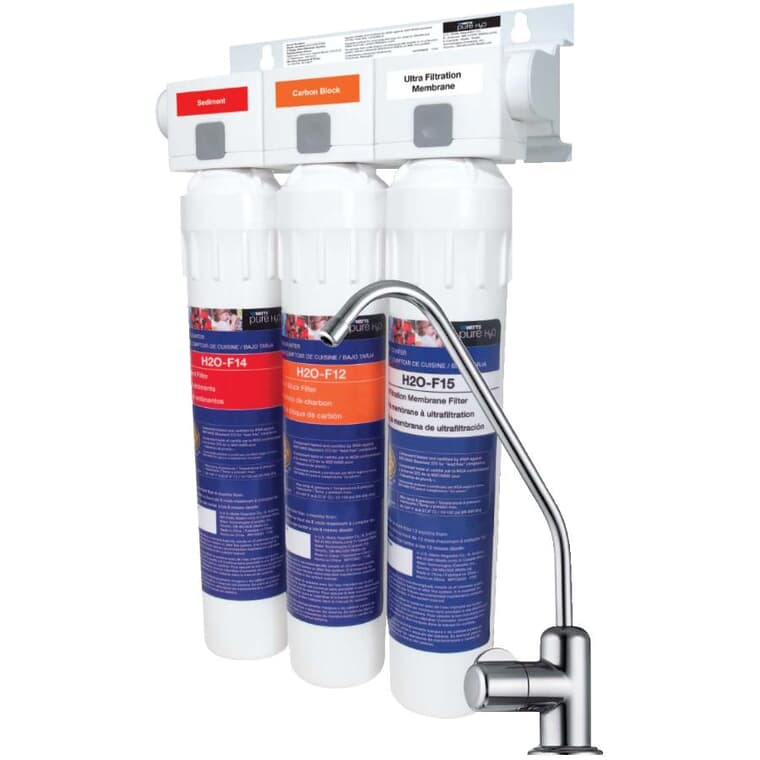 Système de filtration d'eau ultra Pure H2O en 3 étapes