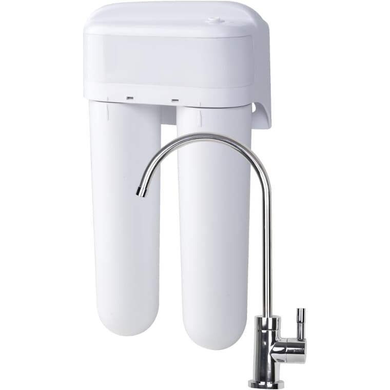 Système de filtration d'eau potable double Twist avec robinet