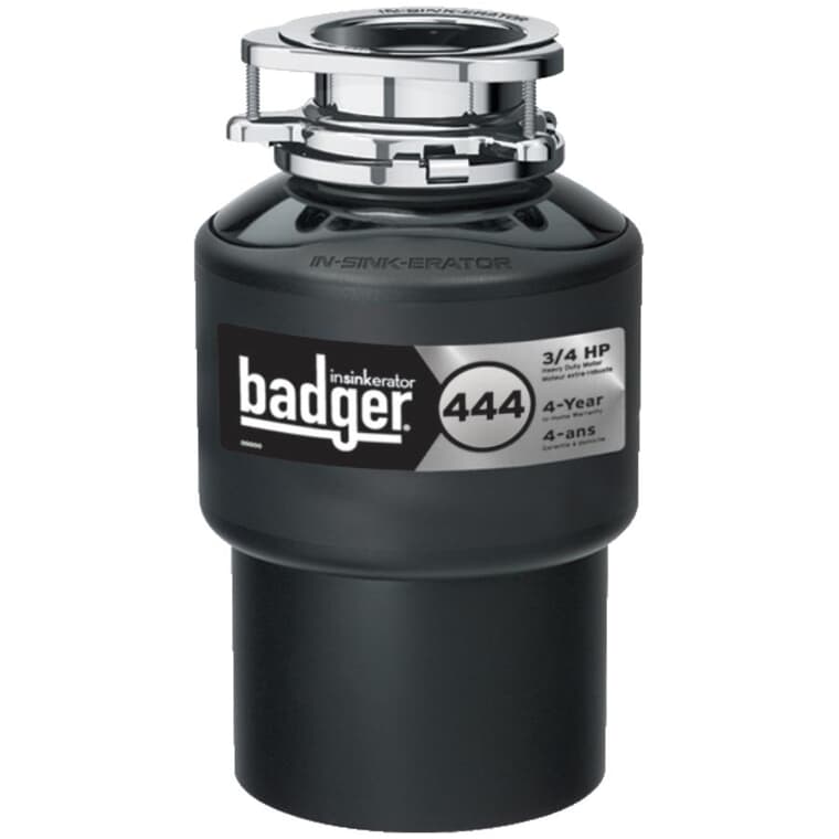 Broyeur à déchets 444 de Badger, puissance de 3/4 HP
