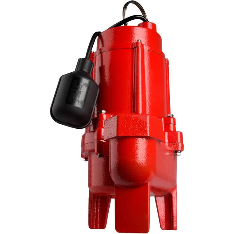 1/2 HP Heavy Duty Cast Iron Sewage Pump - with Float Switch