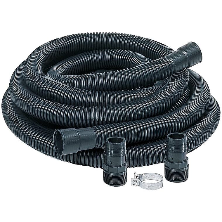 24' Sump Pump Hose Kit - with 1-1/4" & 1-1/2" Adapters