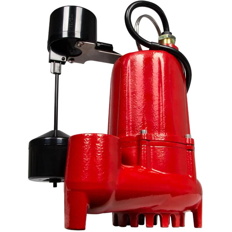 1/2 HP Submersible Cast Iron Sump Pump - with Vertical Float Switch