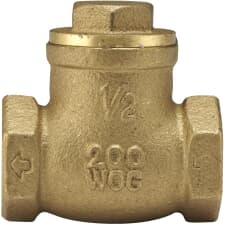 HYDROLAND Clapet Anti-Retour à Battant 2 Pouces - Laiton Robuste - Pression 10 Bar - Pour Chauffage, Pompe, Eau Chaude