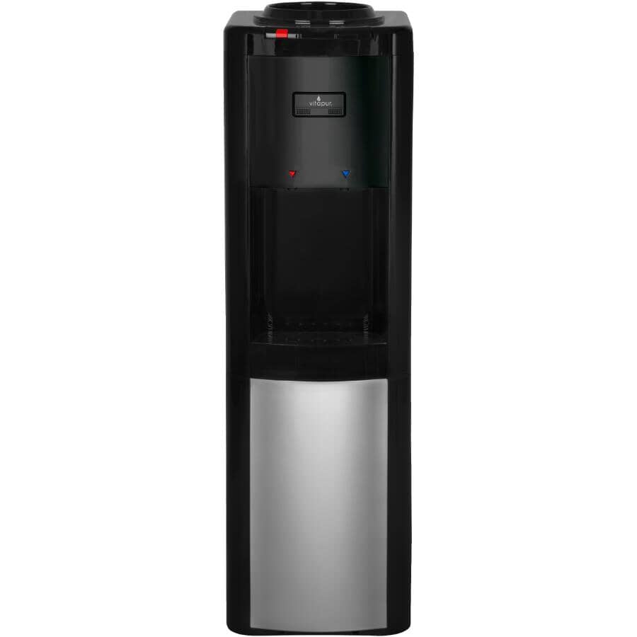 VITAPUR:Top Load Hot & Cold Water Dispenser - Stainless Steel & Black