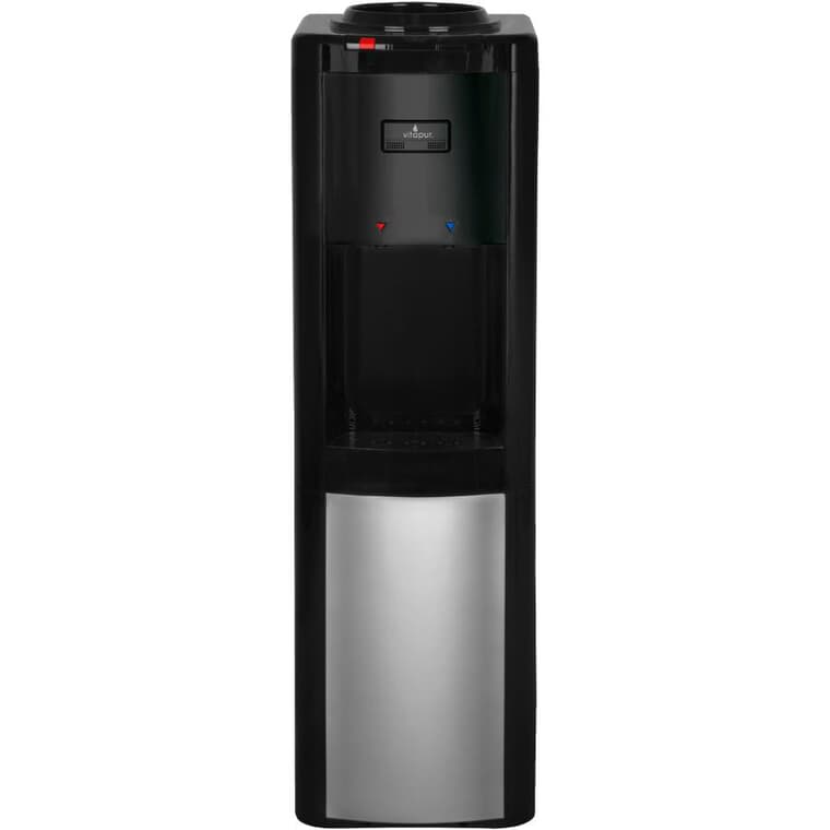 Top Load Hot & Cold Water Dispenser - Stainless Steel & Black