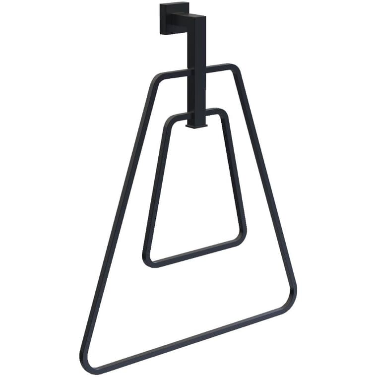 Wright Double Triangle Towel Ring - Matte Black