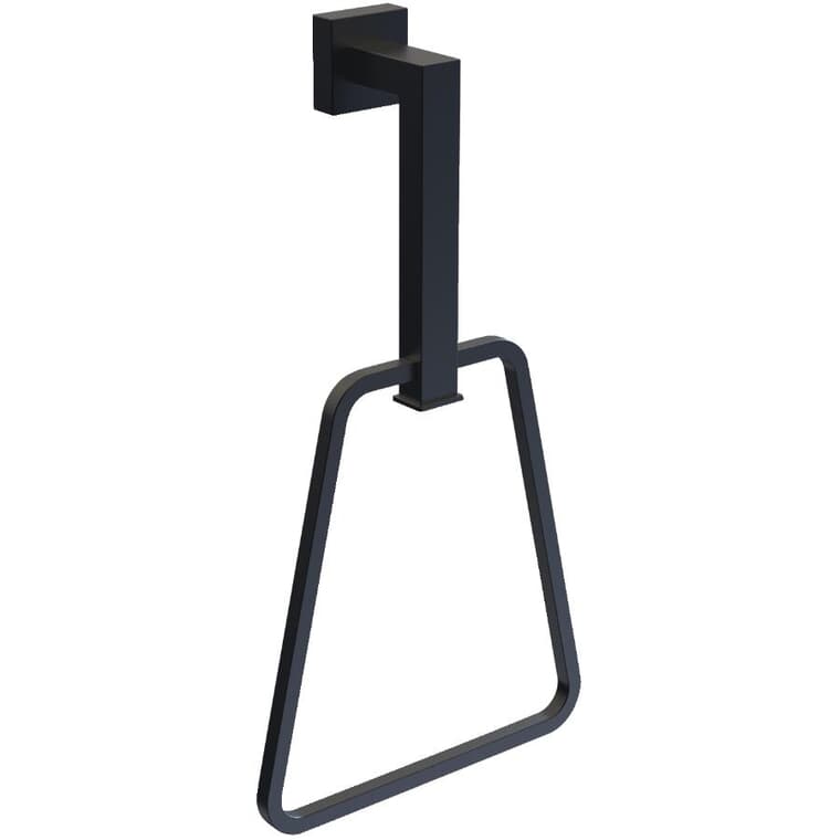 Wright Triangle Towel Ring - Matte Black