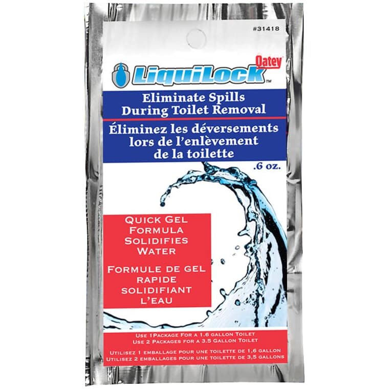 Liquilock Gel Treatment for Removing or Replacing Toilets