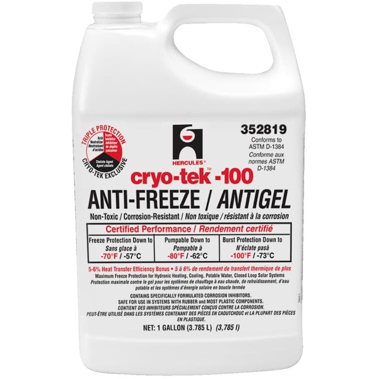Antigel Cryo-Tek pour tuyau de chauffage, 3,785 L