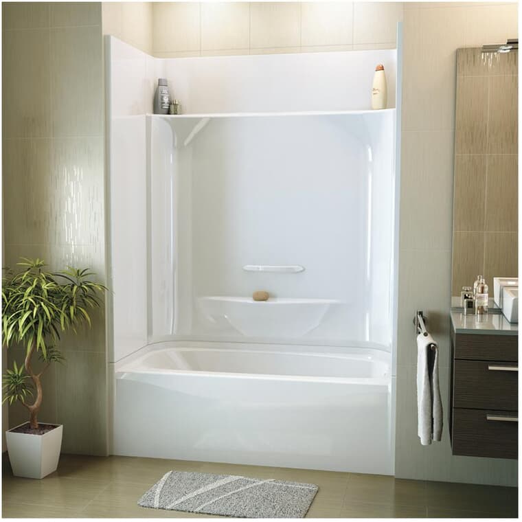 MAAX 60 quot x 30 quot Essence 4 Piece Right AcrylX Tub Shower Home Hardware
