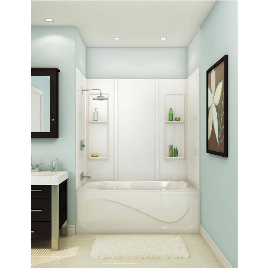 Elan Acrylic Tub Wall White 59, Acrylic Bathtub Surround Walls
