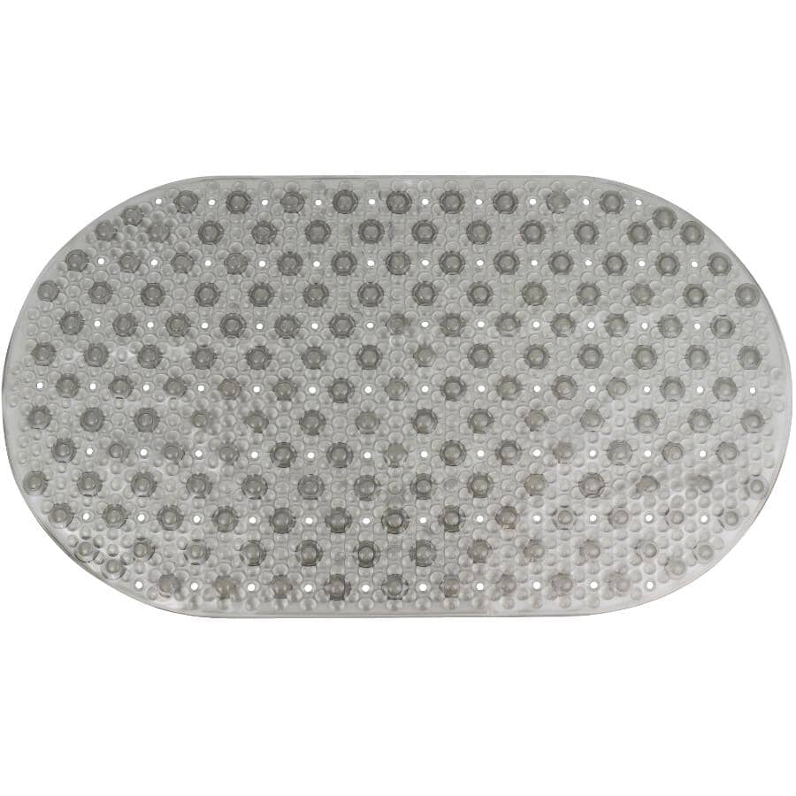 Carnation Home Stall Size"Bubble" Look Vinyl Bath Mat in clear. 