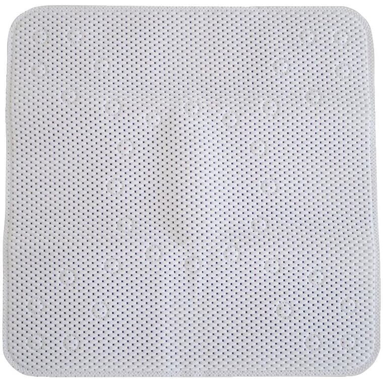 Softee Skid Resistant PVC Shower Stall Mat - White, 21" x 21"