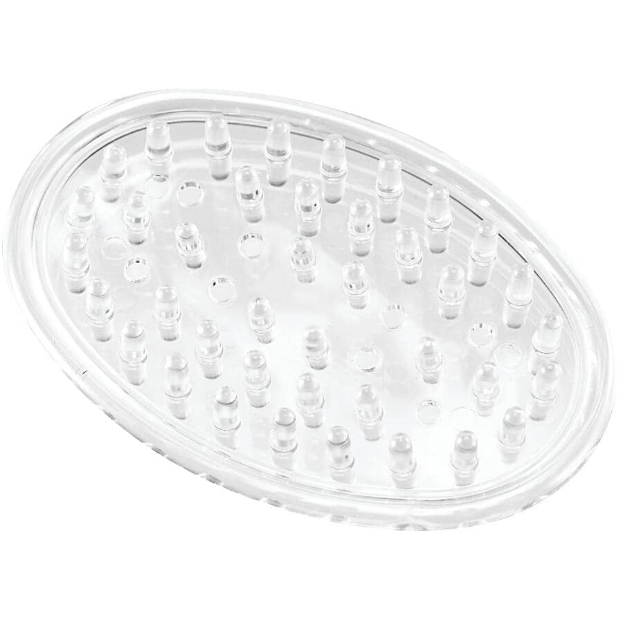 30100 NEW INTERDESIGN Clear Oval Soap Dish Holder 2-Pack 