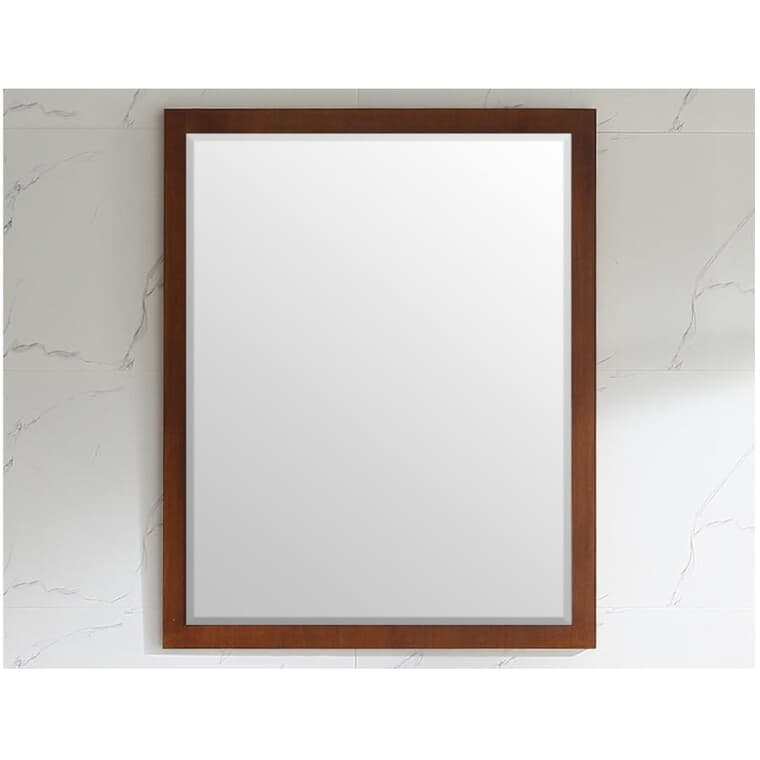 Miroir rectangulaire encadré Madera, bois rustique, 24 po x 35 po