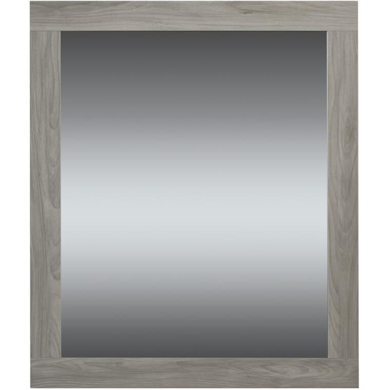 Miroir rectangulaire encadré Relax, gris pâle, 30 po x 36 po