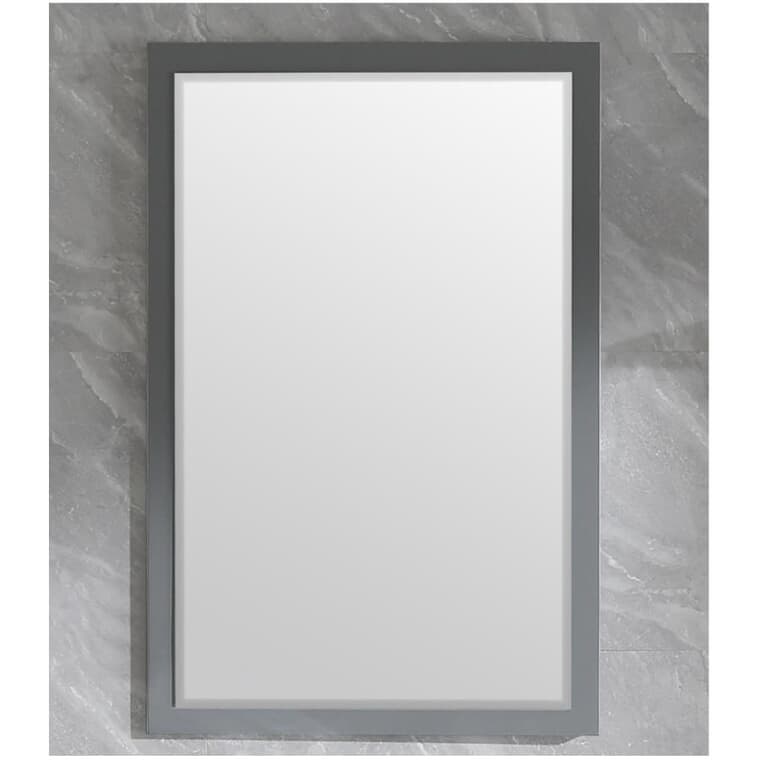 Miroir rectangulaire encadré Soho, graphite, 24 po x 35 po