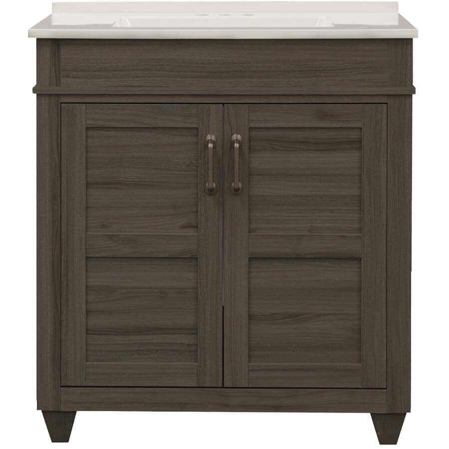 FOREMOST:31" W x 19" D Cohen Vanity with Composite Top - Grey Oak