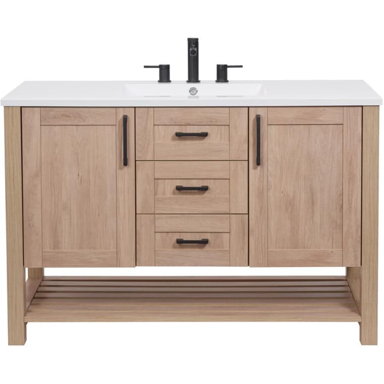 49" W x 22" D Bossy Vanity with Synthetic Marble Top - Birch