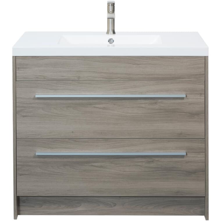 36" W x 21" D Relax Vanity with Synthetic Marble Top - Pale Grey