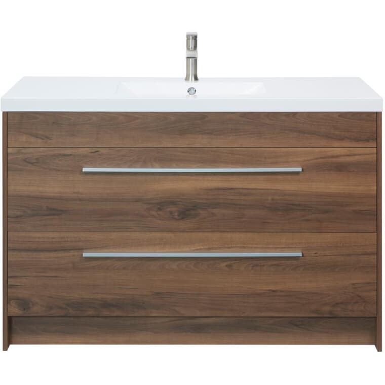48" W x 21" D Relax Vanity with Synthetic Marble Top - Chestnut