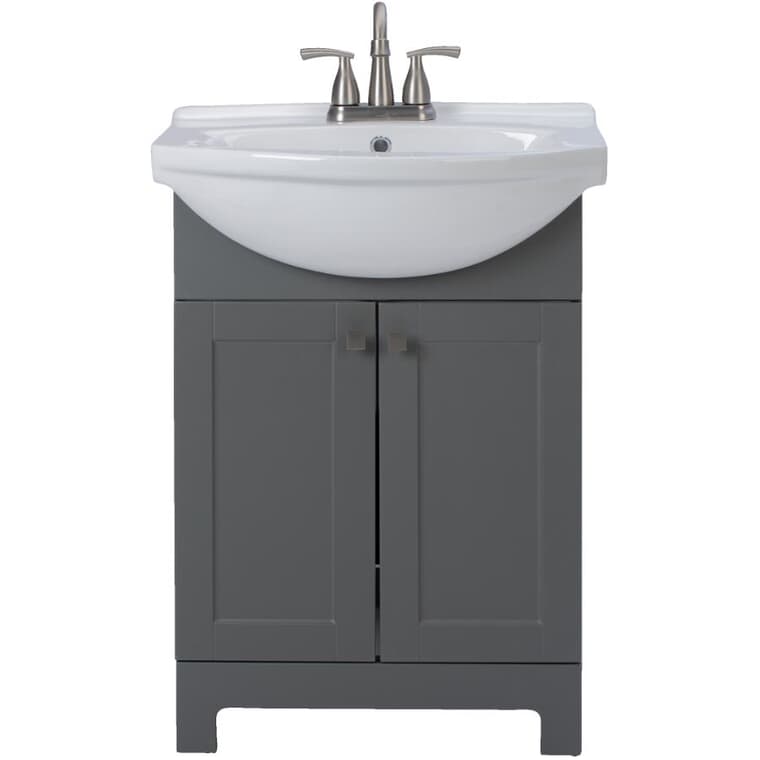 24" W x 19.5" D Clare Vanity with Vitreous China Top - Grey