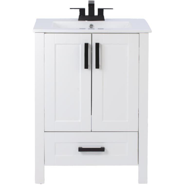 24" W x 18" D Clare Vanity with Vitreous China Top - White