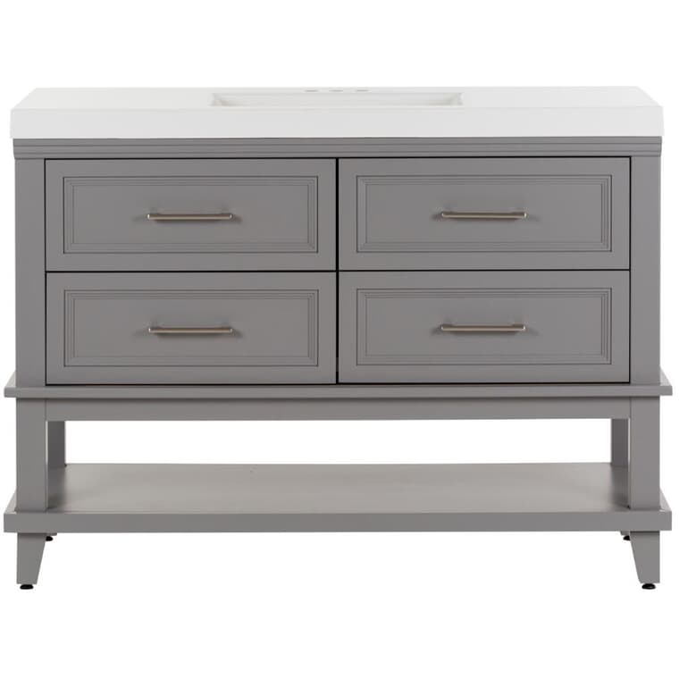 48" W x 18" D Lakeshore Vanity with Cultured Marble Top - Grey