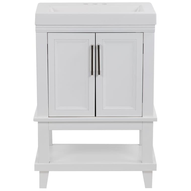 24" W x 18" D Lakeshore Vanity with Cultured Marble Top - White