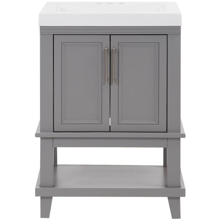 24" W x 18" D Lakeshore Vanity with Cultured Marble Top - Grey