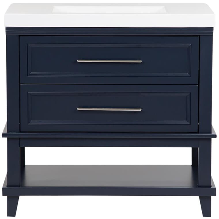 36" W x 18" D Lakeshore Vanity with Cultured Marble Top - Blue