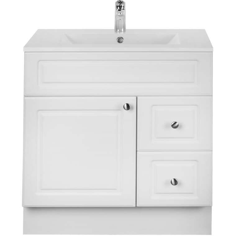 30" W x 21" D Halifax Vanity with Cultured Marble Top - White