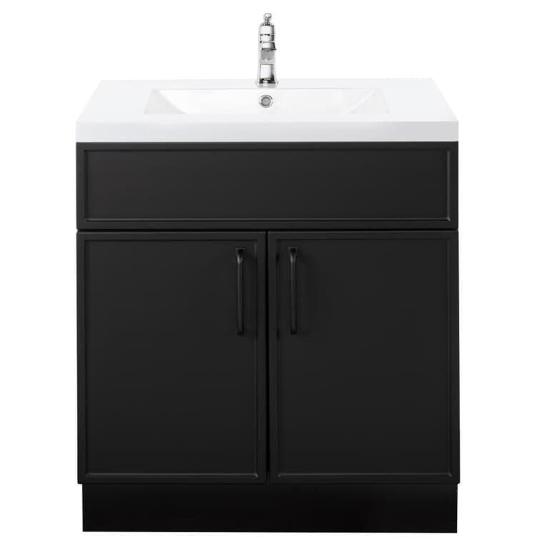 30" W x 21" D Spencer Vanity with Cultured Marble Top - Black