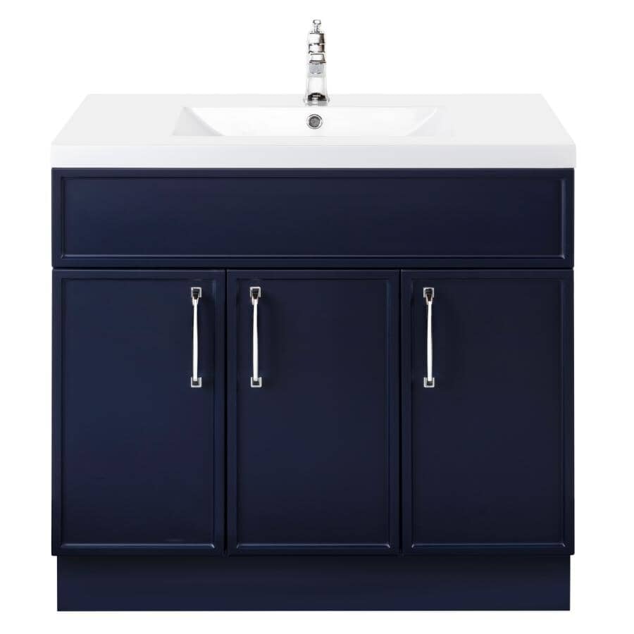 CUTLER KITCHEN & BATH:36" W x 21" D Spencer Vanity with Cultured Marble Top - Blue
