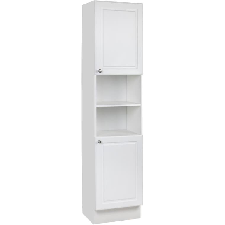 18" x 80'' Halifax Linen Tower Cabinet - with Two Doors, White