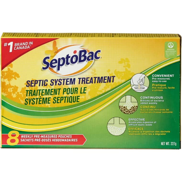 Septic System Treatment - 8 Weekly Pre-Measured Pouches, 227 g