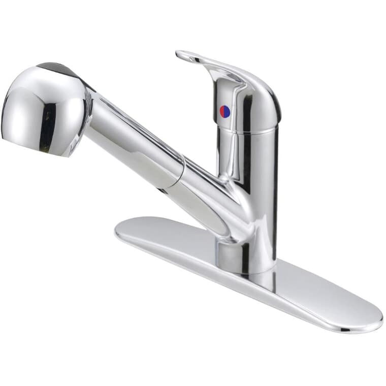 Oralie Single Handle Pull-Out Kitchen Faucet - Chrome