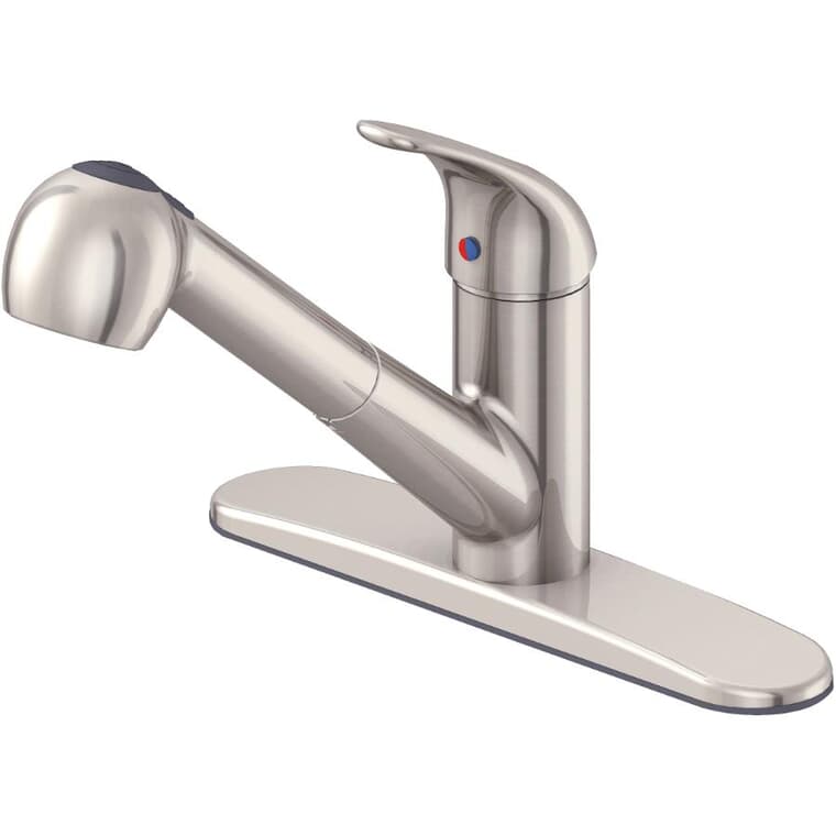 Oralie Single Handle Pull-Out Kitchen Faucet - Brushed Nickel