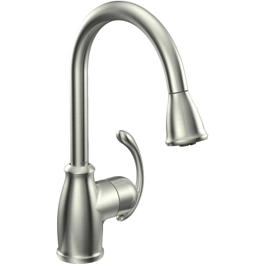 Robinet de cuisine à bec rétractable avec ressort pour 1 ou 3 trous