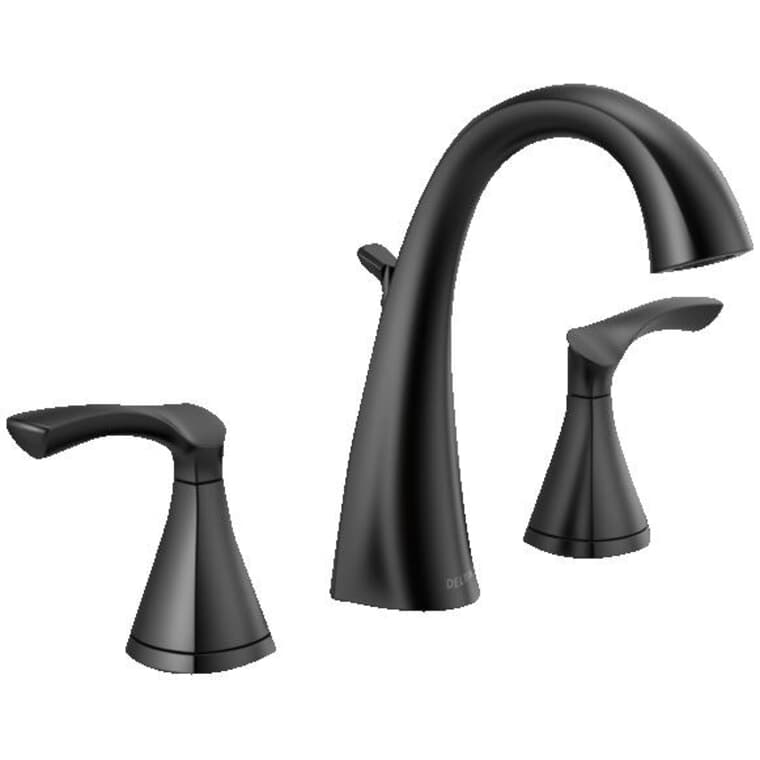 Sandover 2 Handle Widespread Lavatory Faucet - Matte Black